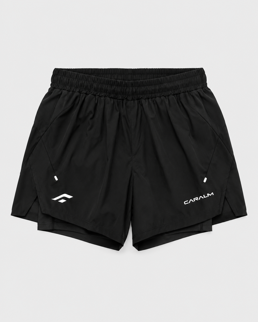CARALM ATHLETICS — Short 2 en 1 · Negro
