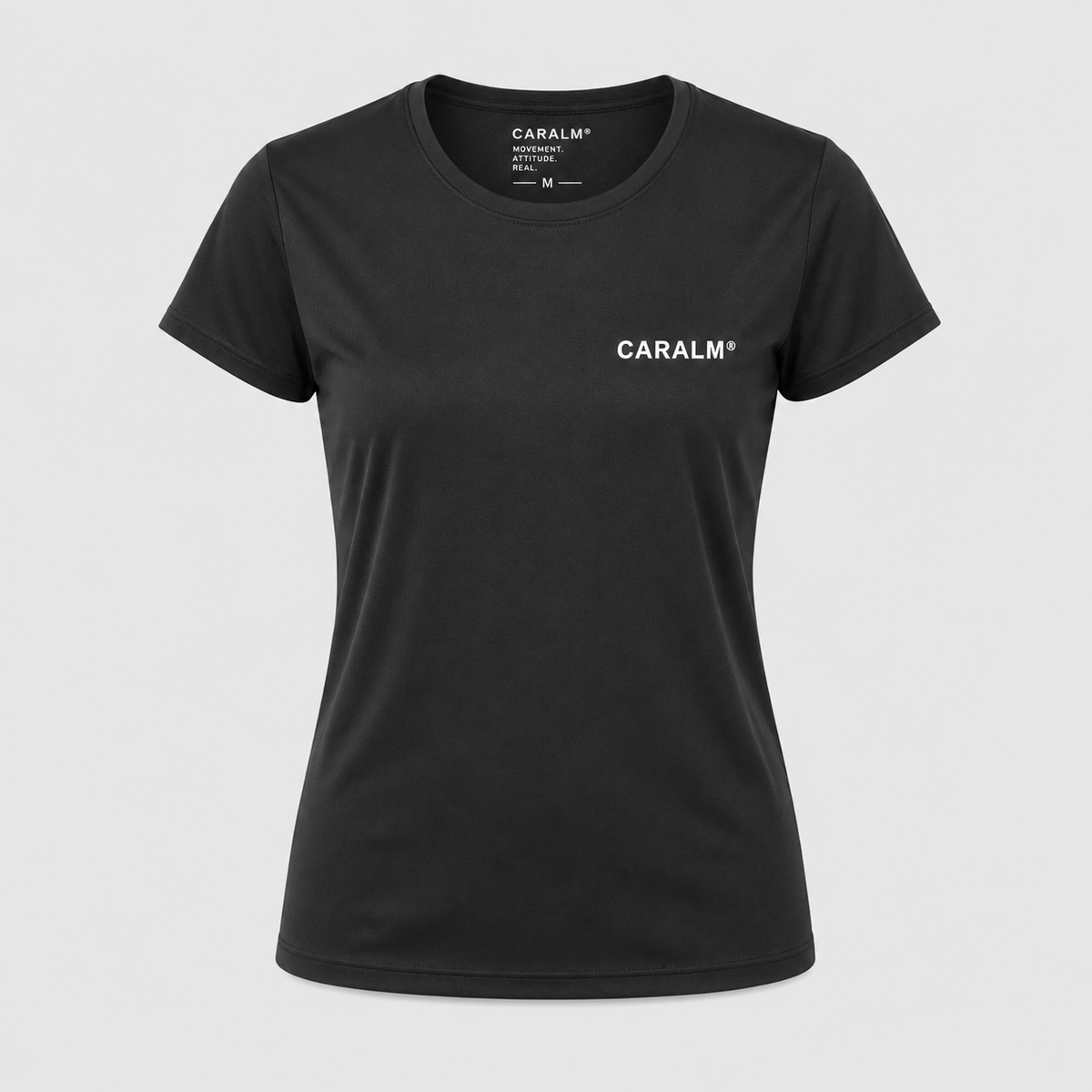 Camiseta técnica negra CARALM Performance de mujer — imagen de producto 1