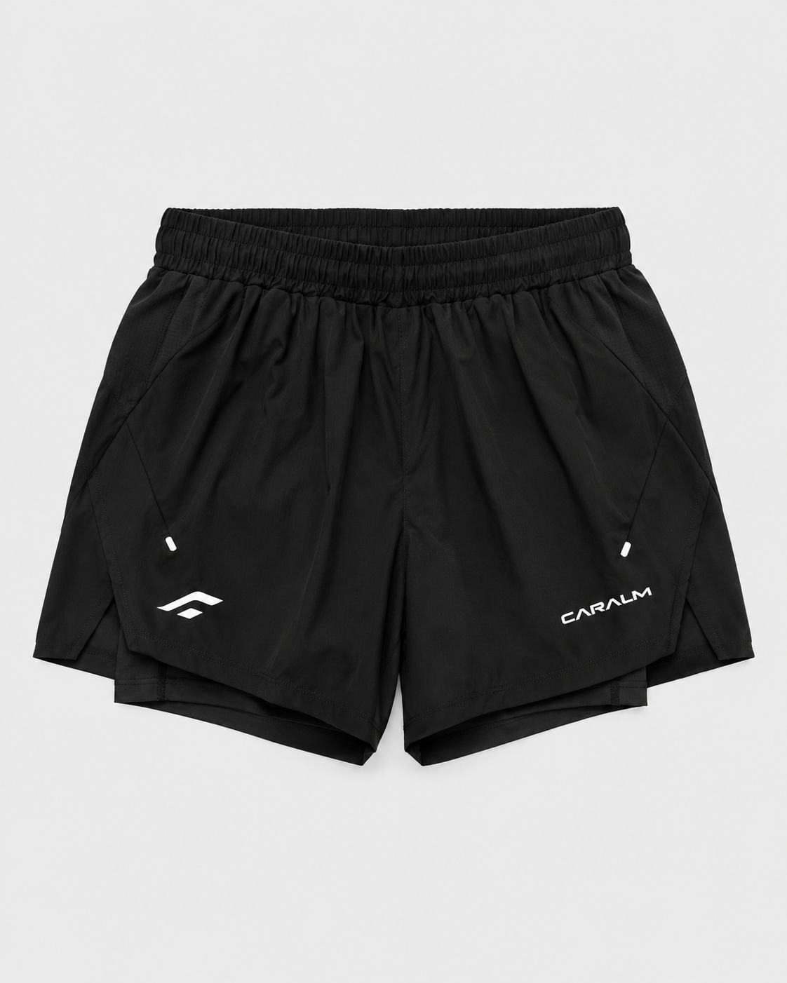 CARALM ATHLETICS — Short 2 en 1 · Negro