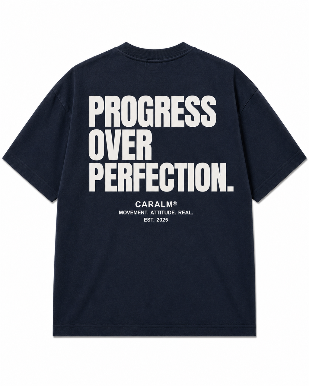 Caralm Progress Over Perfection Boxy Tee