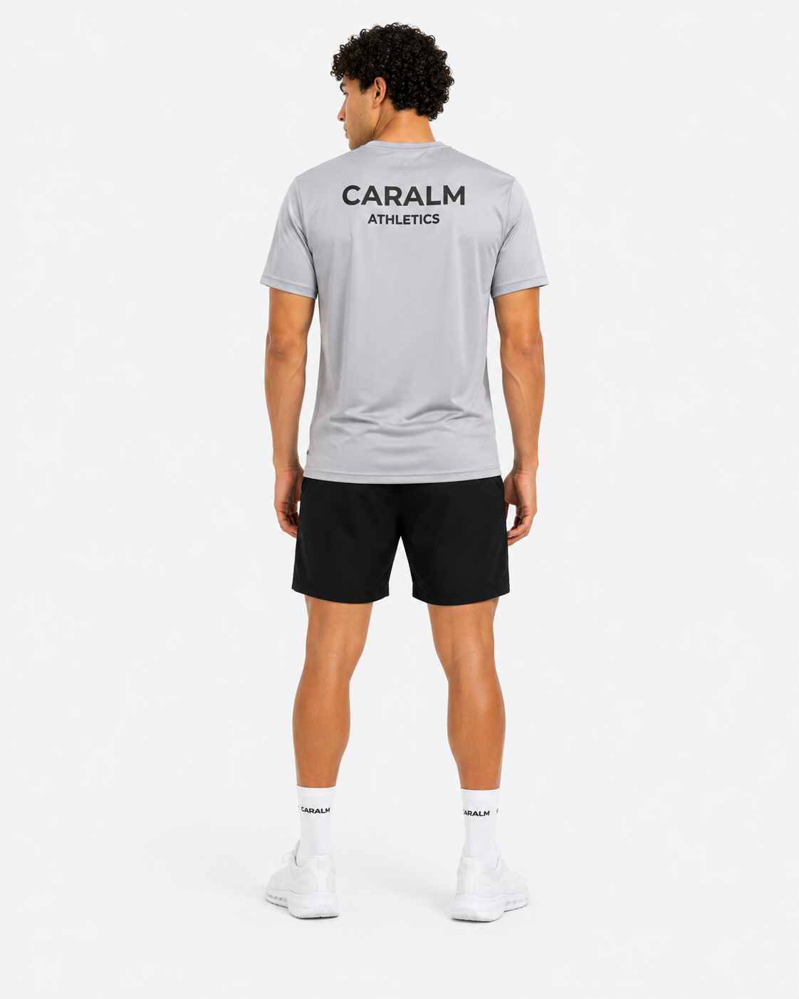 Camiseta técnica gris CARALM Essential de hombre — imagen de producto 4