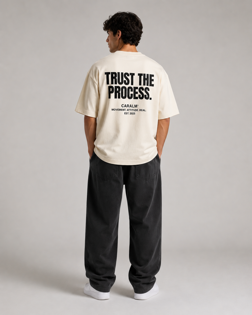 Caralm Trust The Process Boxy Tee