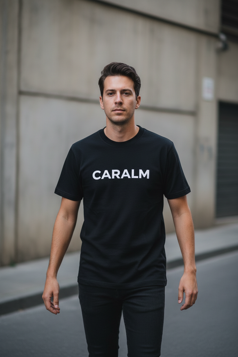 CARALM Tee on Model