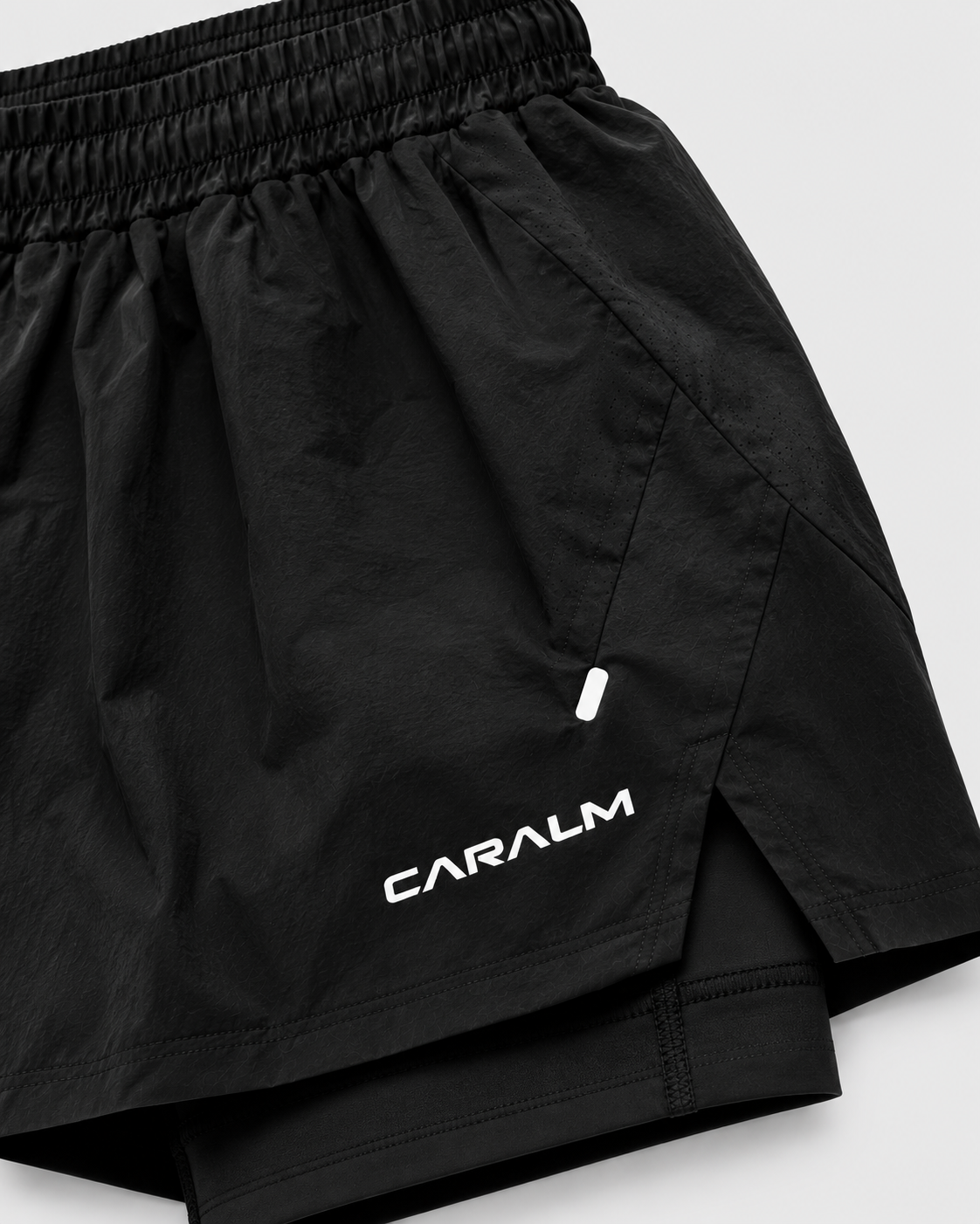 CARALM ATHLETICS — Short 2 en 1 · Negro